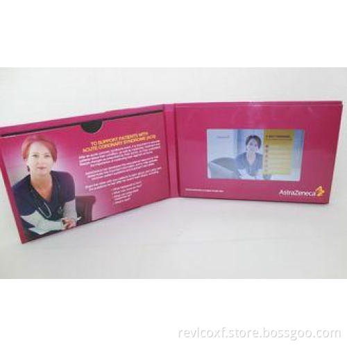 fair display Promotional LCD Video Brochure with sound modu